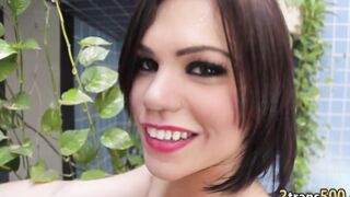 Big Breasted tbabe fucks by the pool