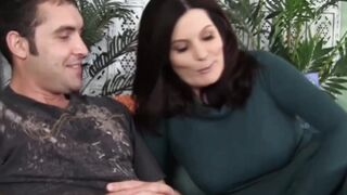 Big Boobed stepmum fucking in hot nylons