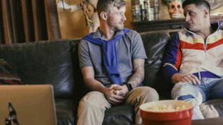 Movie night with stepsister's bi curious BF - Dalton Riley & Ryan Jordan