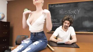 PASSION-HD Natural big boobed hottie seducing monster cocked prof - Skye Blue