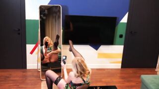 My milf GF films her steamy masturbation session