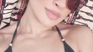 #sunbathing #sunglasses #redhairedgirl #latinabody