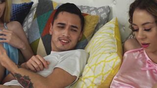 FAMILY STROKES Step Sister Allie Addison & Maria Anjel railed hard by step brother