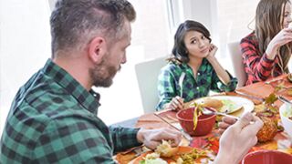 Asian cutie is fucking with BESTFRIEND's lustful dady