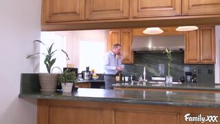 Titty blonde babe Giselle Palmer gets her trimmed muff drilled