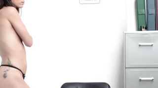 SHOPLYFTER Teen brunette Gianna Gem doggystyle hard pounded by officer