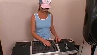 Playful solo dj teen little april