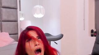 Red haired tart is extremely lustful & moans from pleasure