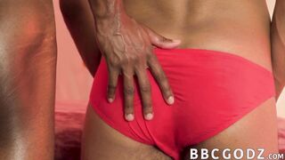 Petite Eric Ford pleasured by studs Matie & Derek Cline