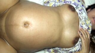 Preggo amateur Thai MOMMY wants to fuck after giving a rimjob