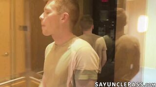 Damian Rose kneels down & worships Jax Thirio fat meat