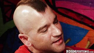 Race Cooper moans soft & low as he rocks in a sling, swaying ever so gently to