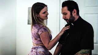 Horny mature priest gives in to temptation of big round ass chubby teen