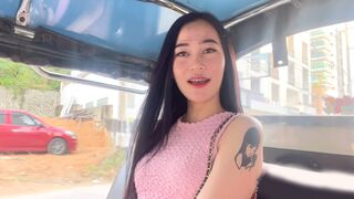 Tiny Thai teen cutie picked up on the street & taken for a ride