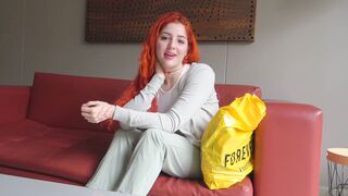 Adorable Pale Redhead Amateur Latin Banged