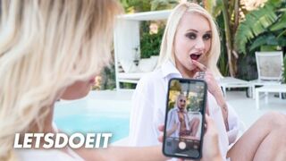 Blonde Beauties Lika & Marilyn's Steamy Lesbian Encounter