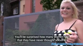 Blonde Covered in Cum