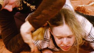 COUGAR gets filthy assfucking in the dirty while cuck hottie assists