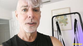 ManPuppy: Richard Lennox Jerks His Meat While Being Toy Screwed On Cam