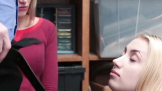 SHOPLYFTER Alluring crook screwed by a cop in front of her friend