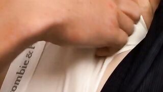 Jeremiah Johnson jerking off meat over his white underwear