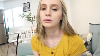 P-O-V monster cock for Skinny Blonde who can't Pay Loans!